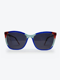 Óculos de Sol M554 Quadrado Vermelho, Azul e Verde - foto 2