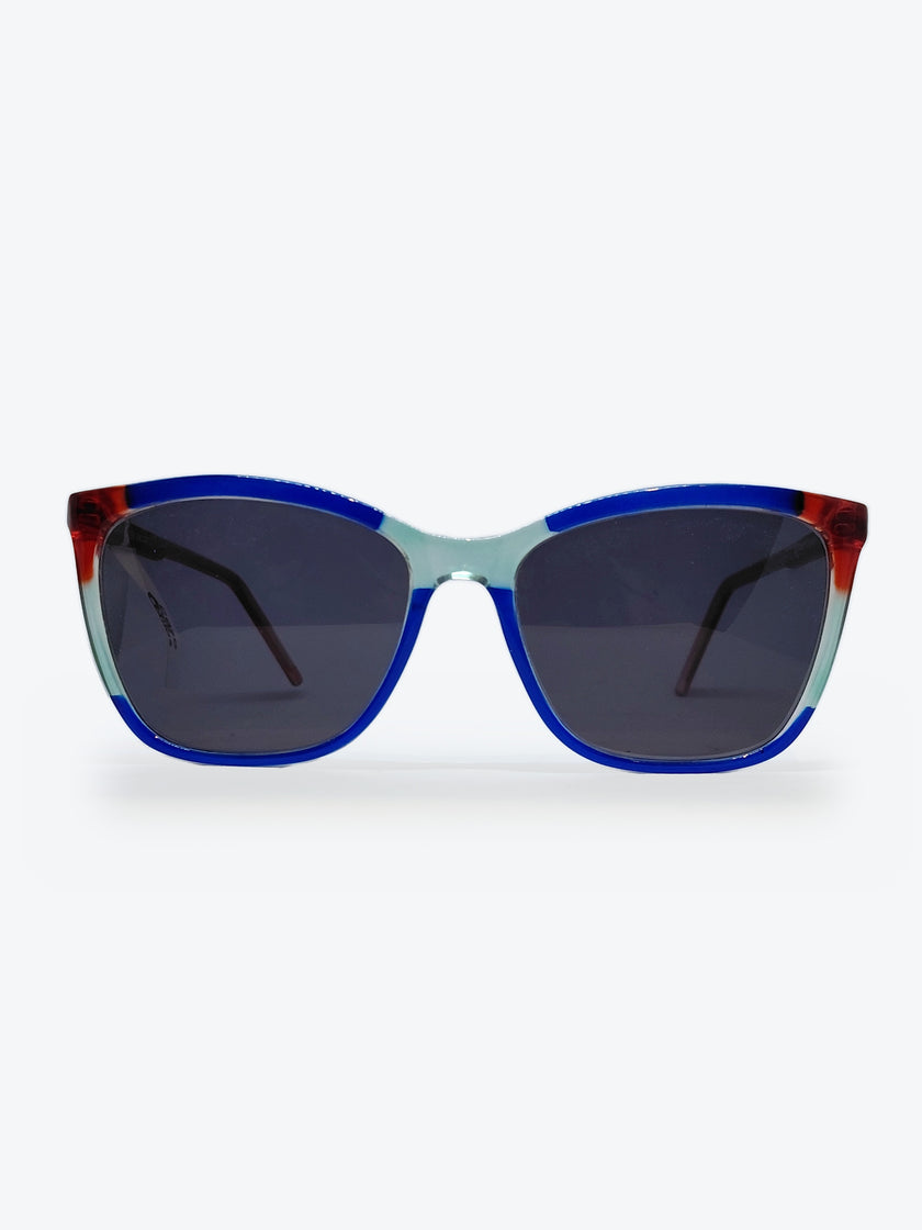 Óculos de Sol M554 Quadrado Vermelho, Azul e Verde - foto 2