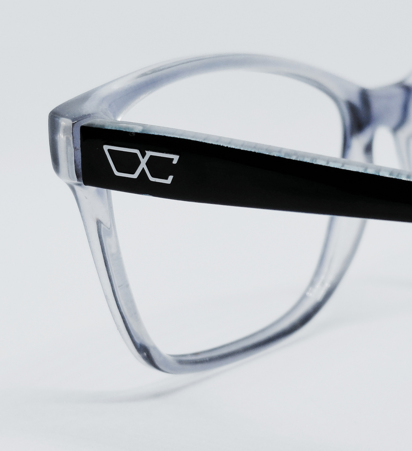 Óculos Optic Concept 1019 Quadrado Azul Acinzentado
