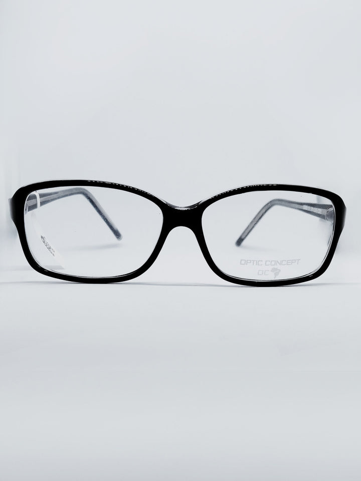 Óculos de Grau Optic Concept 1020 Retangular Preto — frente
