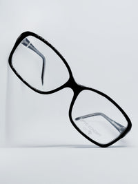 Óculos de Grau Optic Concept 1020 Retangular Preto — ângulo