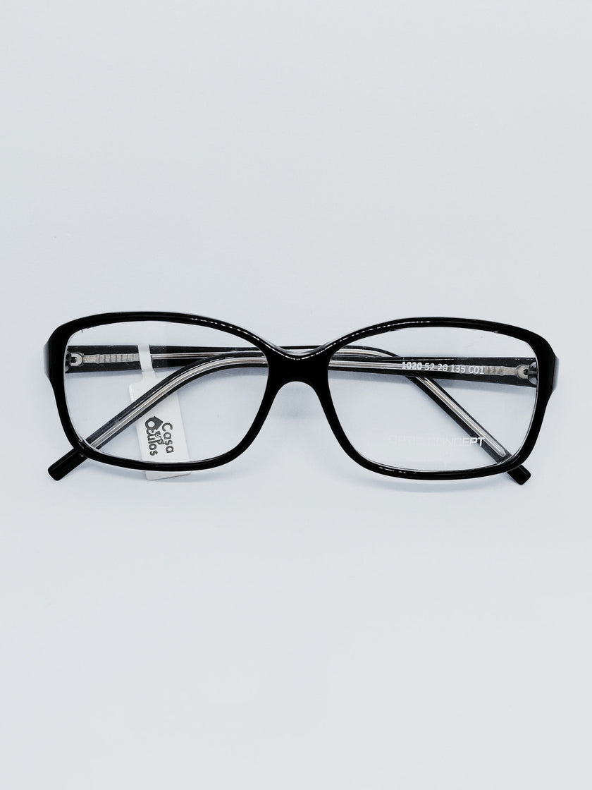 Óculos de Grau Optic Concept 1020 Retangular Preto — frente 2