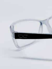Óculos de Grau Optic Concept 1021 Retangular Cristal — haste