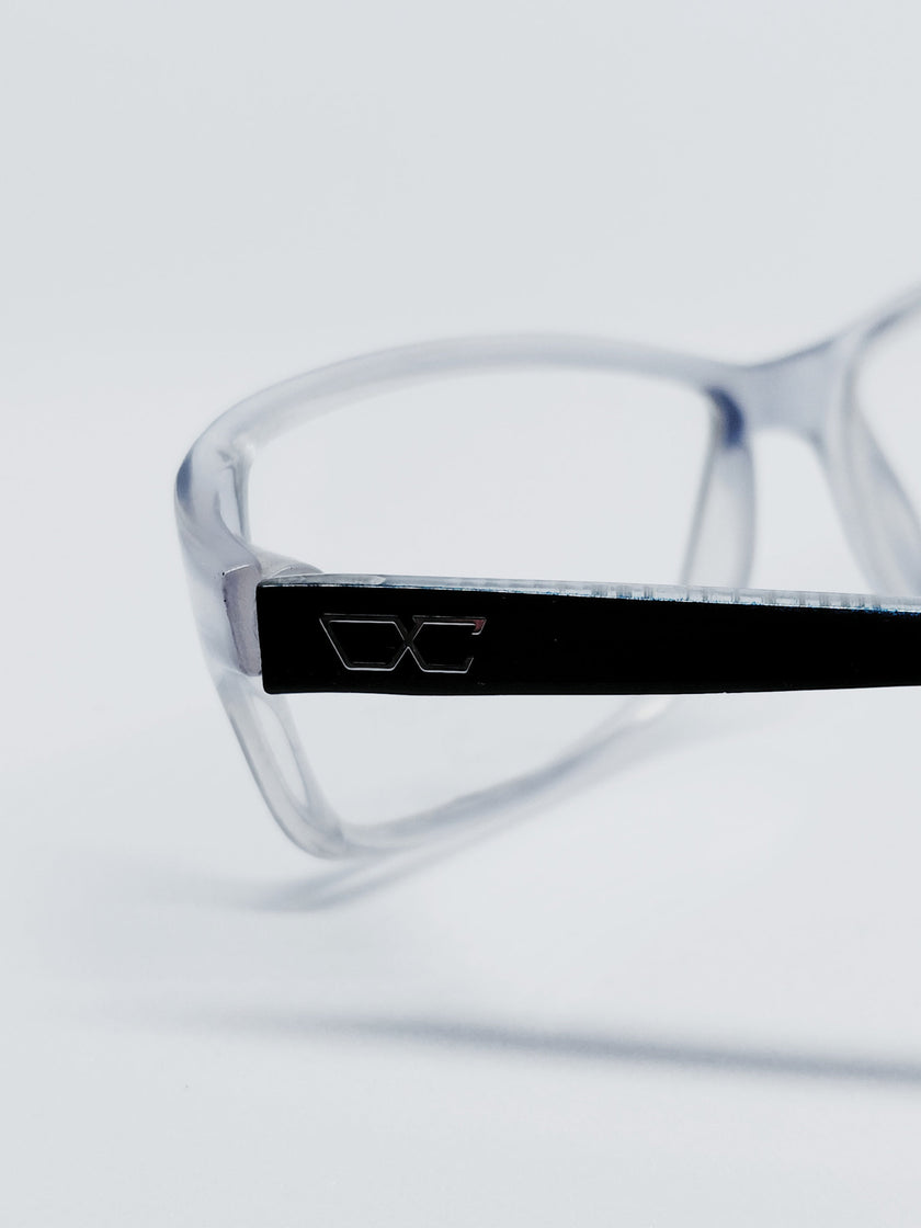 Óculos de Grau Optic Concept 1021 Retangular Cristal — haste