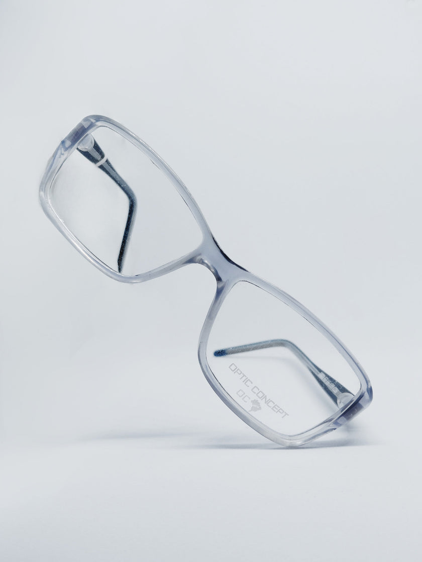 Óculos de Grau Optic Concept 1021 Retangular Cristal — ângulo