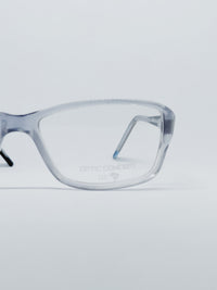 Óculos de Grau Optic Concept 1021 Retangular Cristal — três quartos