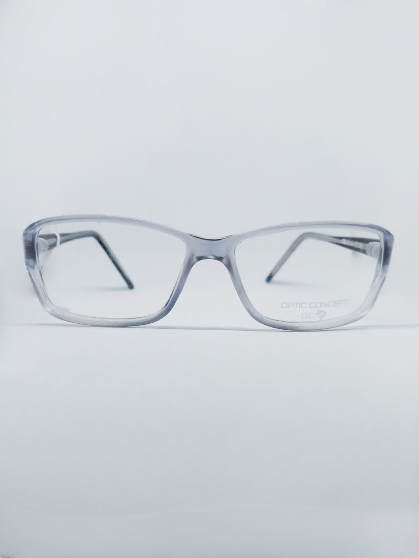 Óculos de Grau Optic Concept 1021 Retangular Cristal — frente