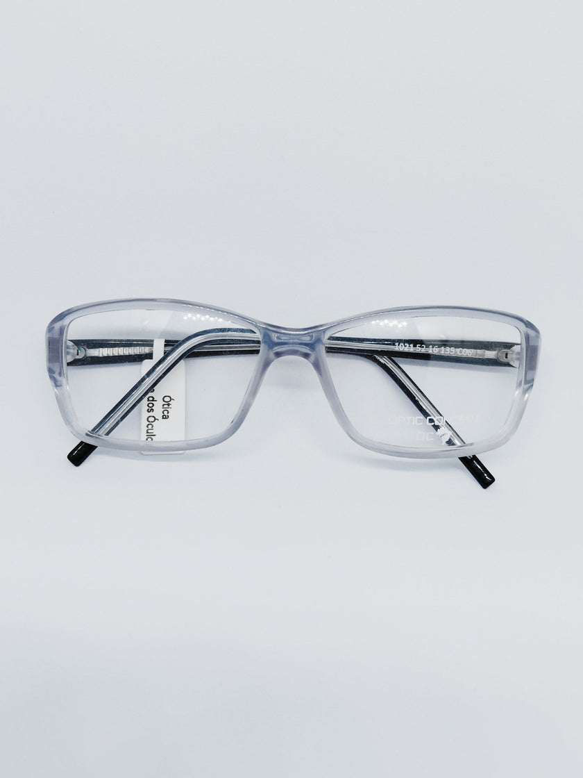 Óculos de Grau Optic Concept 1021 Retangular Cristal — frente 2