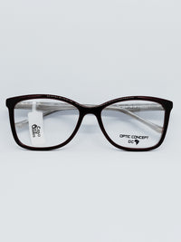 Óculos Optic Concept 1037 vinho - frente detalhe