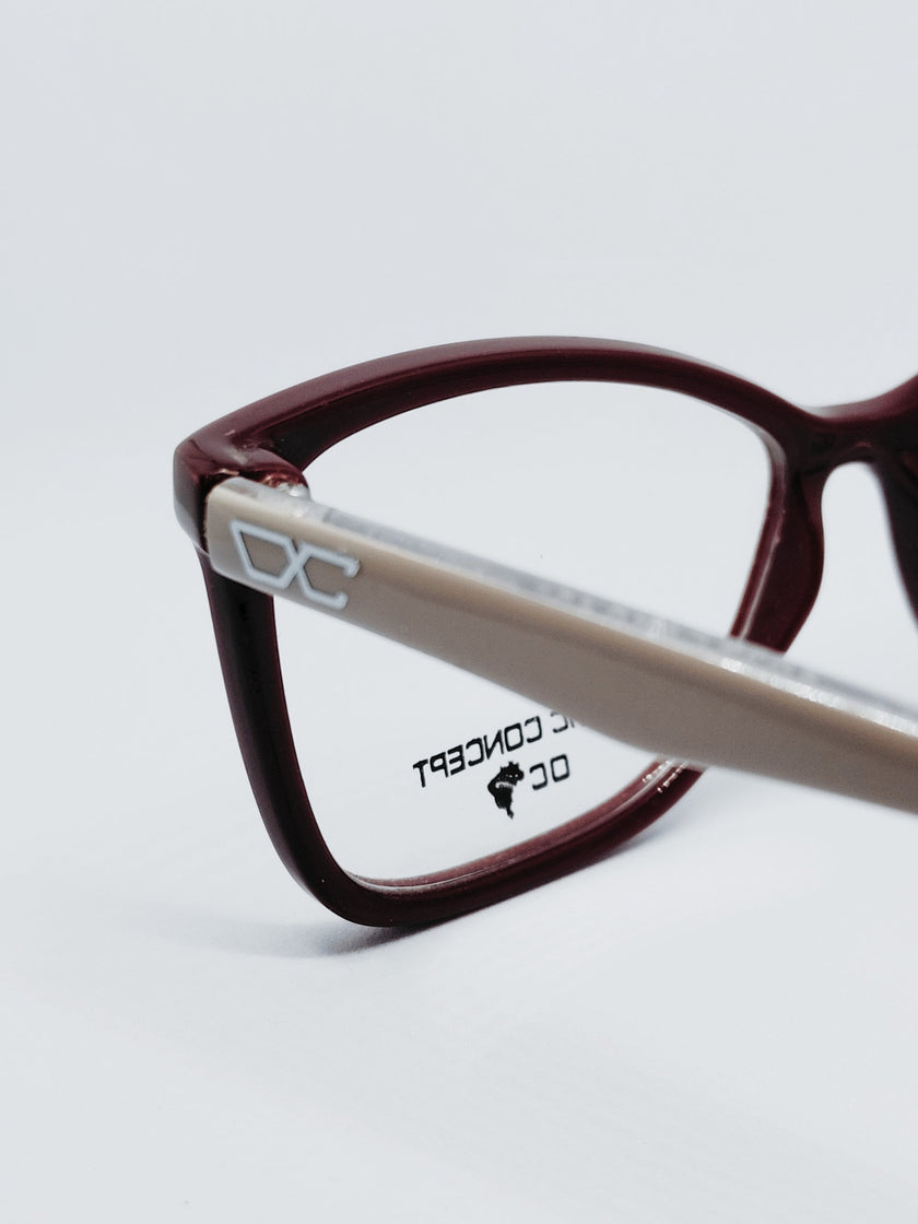 Óculos Optic Concept 1037 vinho - ângulo