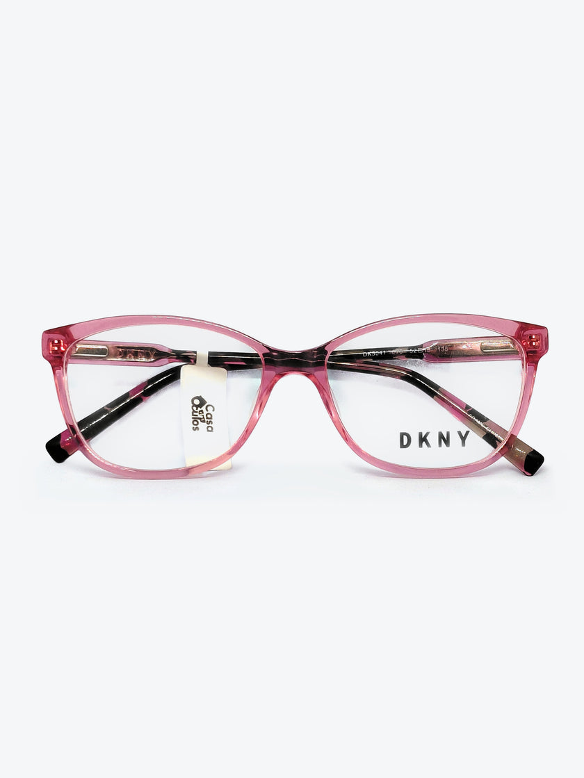 Armação Feminina DKNY DK5041 Gatinho Rosa Translúcido - foto 2