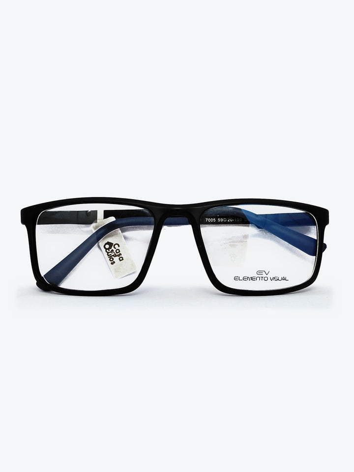 Armação Masculina 7005 Retangular Preto e Azul - foto 1