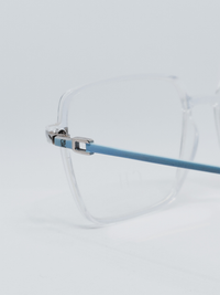 Armação TR90 8165 Quadrada Cristal e Azul