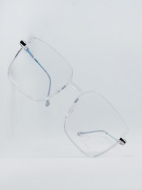 Armação TR90 8165 Quadrada Cristal e Azul