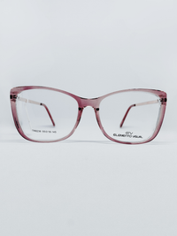 Armação Elemento Visual TR8236 Gatinho Rosé Translúcido