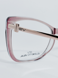 Armação Elemento Visual TR8236 Gatinho Rosé Translúcido