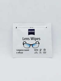 Lenços de limpeza para lentes - embalagem