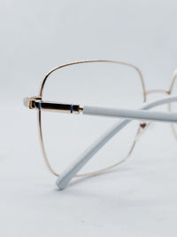 Óculos de Grau WZ 8005 Quadrado Azul Metal