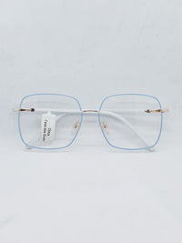 Óculos de Grau WZ 8005 Quadrado Azul Metal