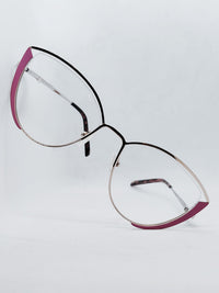 Armação Feminina WZ88006 gatinha prata e rosa - perspectiva
