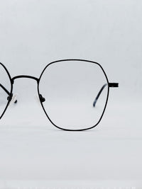 Óculos de Grau WZ88009 Geométrico Preto Metal