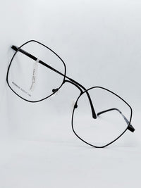 Óculos de Grau WZ88009 Geométrico Preto Metal