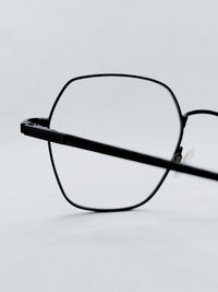 Óculos de Grau WZ88009 Geométrico Preto Metal