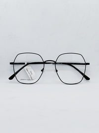 Óculos de Grau WZ88009 Geométrico Preto Metal