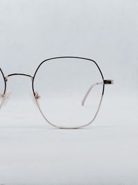 Óculos de Grau WZ88009 Geométrico Rosé Metal