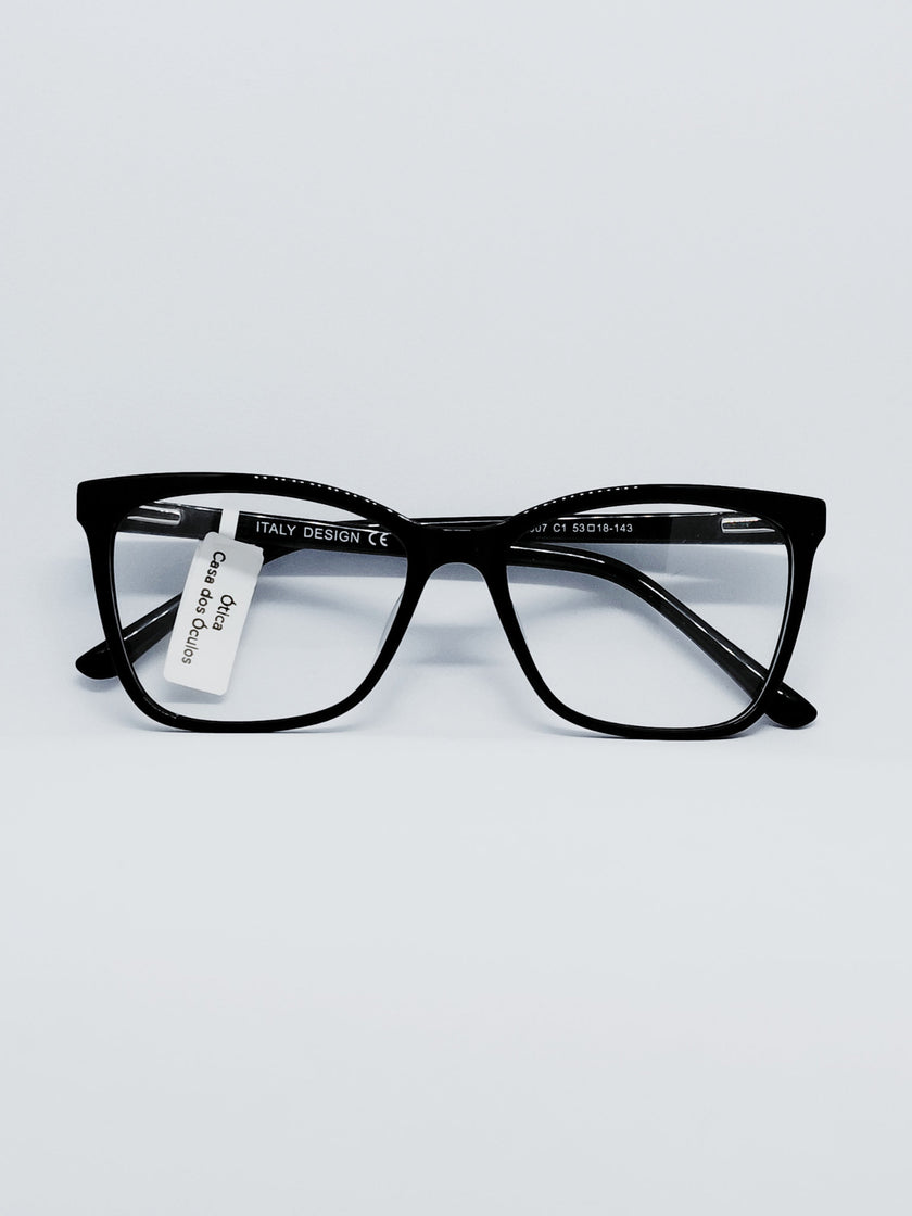 Óculos de Grau YY18007 Gatinho Preto — frente 2