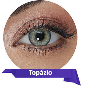 Lente de contato colorida Topázio
